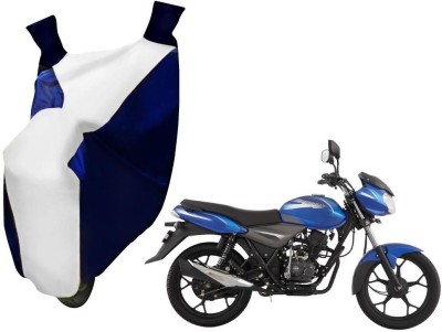 WolkomHome Two Wheeler Cover for Bajaj(Discover, Blue, White)