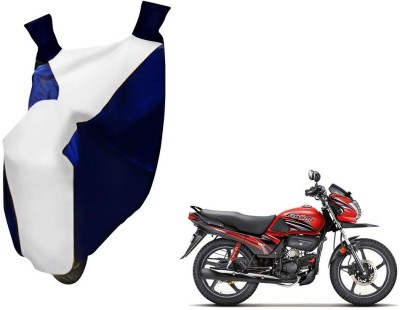 WolkomHome Two Wheeler Cover for Hero(Passion Pro, Blue, White)