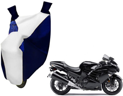 WolkomHome Two Wheeler Cover for Kawasaki(Ninja, Blue, White)