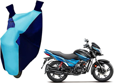 WolkomHome Two Wheeler Cover for Hero(Glamour, Blue, Clear)