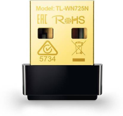 TP-Link TL-WN725N Wi-Fi Receiver 150 Mbps Wireless Nano USB Adapter(Black)