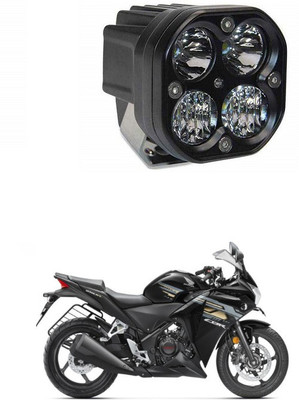 PRTEK LED 4 Fog Light Super Bright Spot Flood Beam Driving Lamp for Motorcycle Cars Bikes & SUV 145 Fog Lamp Car, Motorbike LED for Honda (12 V, 40 W)(CBR 250R, Pack of 1)