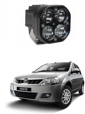 PRTEK LED 4 Fog Light Super Bright Spot Flood Beam Driving Lamp for Motorcycle Cars Bikes & SUV 254 Fog Lamp Car, Motorbike LED for Mahindra (12 V, 40 W)(Universal For Car, Pack of 1)