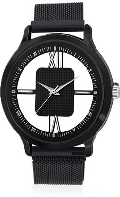 Red Robin GR-OpenMagnet-Black Designer Fashion Wrist Analog Watch - For Men & Women