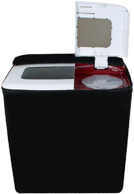 KingMatters Top Loading Washing Machine  Cover(Width: 62 cm, Black)