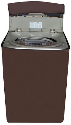 JM Homefurnishings Top Loading Washing Machine  Cover(Width: 64 cm, Brown, Plain)