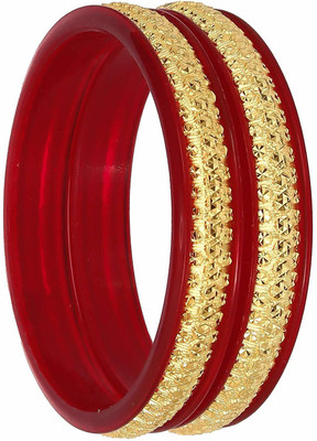 Barrfy Collections Plastic Gold-plated Bangle Set(Pack of 2)