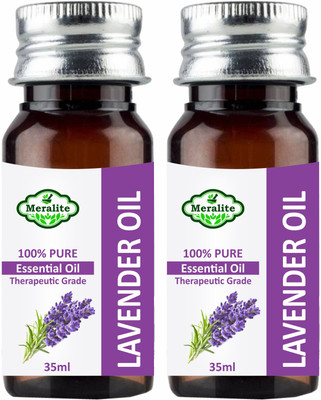 Meralite Lavender Pure Essential Oil Pack of 2(70 ml)