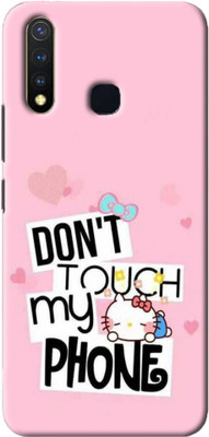 NDCOM Back Cover for VIVO U20 Don’t Touch My Phone Attitude Quote Printed(Multicolor, Hard Case, Pack of: 1)
