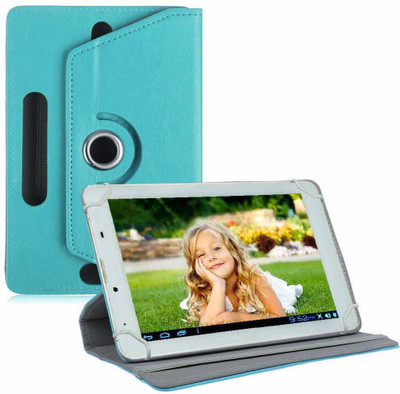 TGK Book Cover for Ambrane A3-7 Plus Duo / AK-7000 Kids Tablet 7 "(Blue, Cases with Holder)