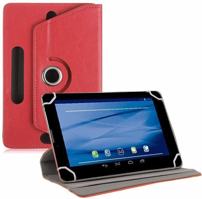 TGK Flip Cover for Datawind UbiSlate 7C Plus, 3G7Z Tablet 7 inch(Red, Cases with Holder)