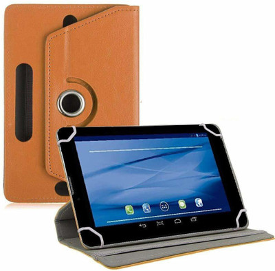 TGK Flip Cover for Datawind UbiSlate 7C Plus, 3G7Z Tablet 7 inch(Orange, Cases with Holder)