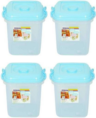 AK HUB Plastic Grocery Container  - 10 L(Pack of 4, Blue)