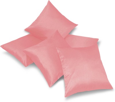 DCUSHION Dupion Silk Cushions Cover(Pack of 5, 60 cm*60 cm, Pink)