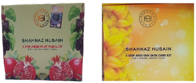 Shahnaz Husain Anti-Tan + Mix Fruit Facial Kit (Pack Of 2)(2 x 50 g)