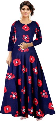 MUDRIKA Anarkali Gown(Red, Black)