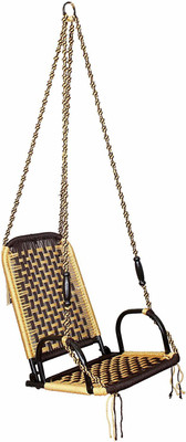 IRA Indoor Outdoor Chair Hammock Cotton Hammock(Yellow, Pre-assembled)