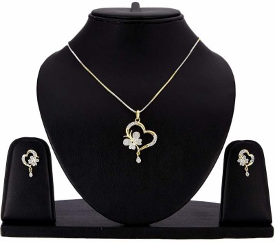 VR Fashion HUB Zinc Gold-plated Gold, Silver, White Jewellery Set(Pack of 1)