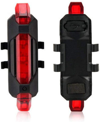 SUKHAD Bicycle LED USB Rechargeable Head Light Tail Light LED Spot Light(Red)