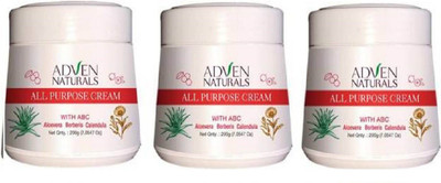 Adven Naturals All Purpose Cream With Aloevera, Berberies And Calendula, Which Suits Every Type Of Skin In All Weather Conditions 100 G (Pack Of 3)(200 g)