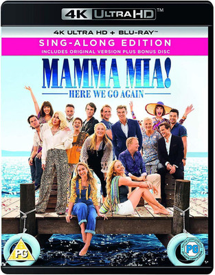Mamma Mia!: Here We Go Again (4K UHD + Blu-ray + DVD Bonus Disc + Digital Download) (3-Disc Sing Along Edition) (Includes Original Version Plus Over 2 Hours of Bonus Features) (Slipcase Packaging + Region Free) (Fully Packaged Import)(4K(UHD) Blu-ray English)