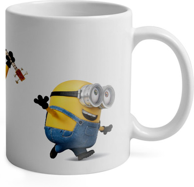 ANDV Minions Character Printed (M-C0AA19ABCH) Ceramic Coffee Mug(350 ml)
