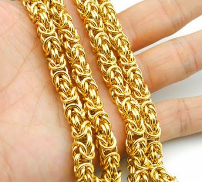 LVA CREATIONS Gold Plated exclusive chain for men women .Gold plated exclusive chain for men women. Neck Chain Set for Men Women Girls Boys .stylish fancy party wear long necklace handmade golden necklace style chains for boys men boyfriend girlfriend girls latest design casual style daily use simpl
