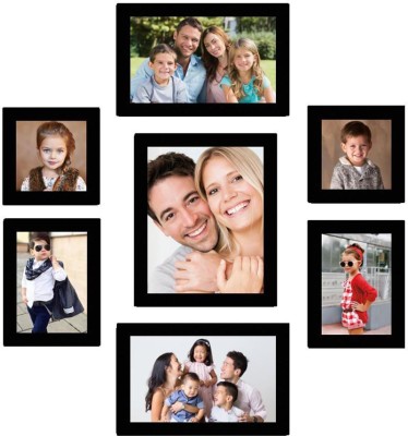 Art Gifts Solutions Wood Wall Photo Frame(Black, 7 Photo(s), 2(5X7),2(5X5),2(6X10)1(8X10))