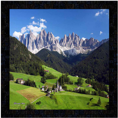 Poster N Frames Poster And Frame Natural Scenery Poster | Home Decoration | Best Gifting Option Digital Reprint 14 inch x 14 inch Painting(With Frame)