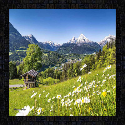 Poster N Frames framed poster of Natural Scenery Digital Reprint 14 inch x 14 inch Painting(With Frame)