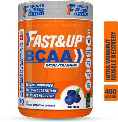 FAST&UP BCAA Advanced | Micronized BCAAs With Added Glutamine, Arginine & Citrulline BCAA(450 g, Blue Berry)