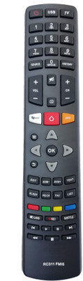 LipiWorld RC311 FMI5 LED LCD TV Remote Control VU Remote Controller(Black)