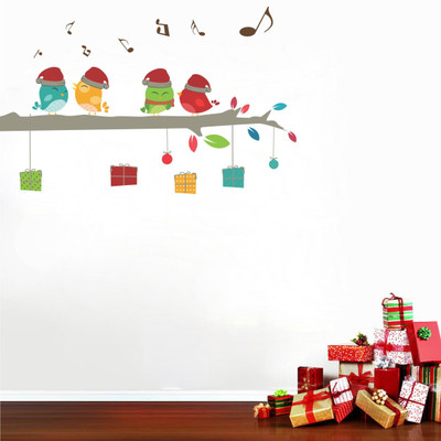 Creatick Studio 57 cm Bird with tree Wall Sticker 57cm x 91cm Self Adhesive Sticker(Pack of 1)