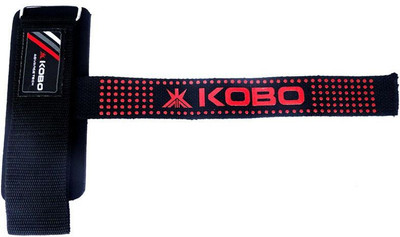 KOBO Pro Weight Lifting Silicone Studded Straps Hand Support(Black)