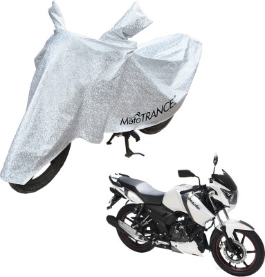 MOTOTRANCE Waterproof Two Wheeler Cover for TVS(Apache RTR 160, Silver)