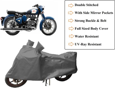 Rytal Waterproof Two Wheeler Cover for Royal Enfield(Classic 350, Grey)