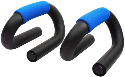 iSweven 1 Pair Fitness S Shape Push Up Stand for Gym Exercise for Men and Women Push-up Bar(Black, Blue)