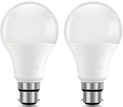 Saish Solutions 12 W Basic Round B22 LED Bulb(White, Pack of 2)