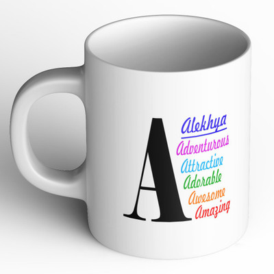 Abaronee Alekhya c001 in name Ceramic Coffee Mug(350 ml)
