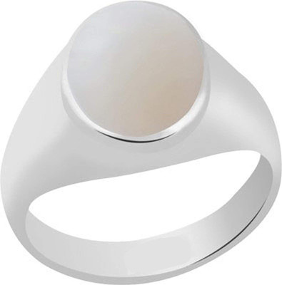 CLEAN GEMS Natural Certified Opal 3.25 Ratti or 3 Carat for Male 92.5 Sterling Silver Sterling Silver Opal Ring