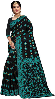 jayant creation Printed Jamdani Cotton Silk Saree(Multicolor)