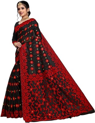 Aksh Fashion Self Design Jamdani Cotton Silk Saree(Multicolor)