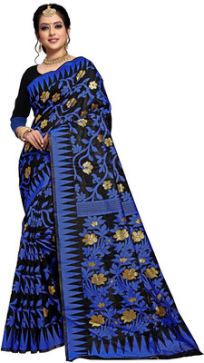 jayant creation Printed Jamdani Cotton Silk Saree(Multicolor)