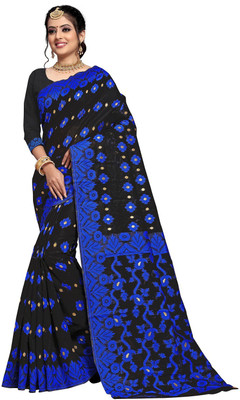 jayant creation Printed Jamdani Cotton Silk Saree(Multicolor)