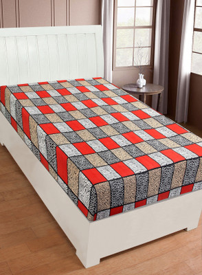 IWS 144 TC Microfiber Single 3D Printed Flat Bedsheet(Pack of 1, Multicolor)