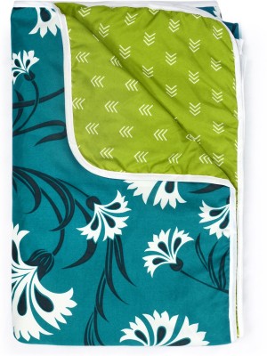 Divine Casa Printed Single Dohar for  AC Room(Polyester, Turquoise Blue and Lime Green)