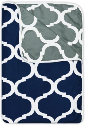 Divine Casa Printed Single Dohar for  AC Room(Polyester, Blue and Grey)
