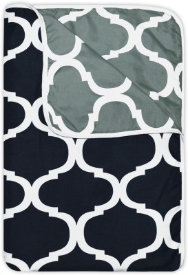 Divine Casa Printed Single Dohar for  AC Room(Polyester, Black and Grey)