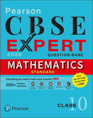CBSE Expert | Mathematics Question Bank for Class 10 | As per CBSE September 2019 SQP & Marking Scheme | 2020 Edition(English, Paperback, Pearson Education)