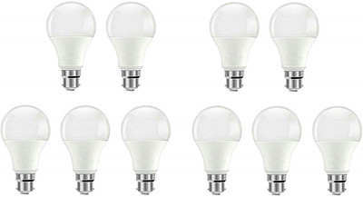 Saish Solutions 12 W Basic Round B22 LED Bulb(White, Pack of 10)